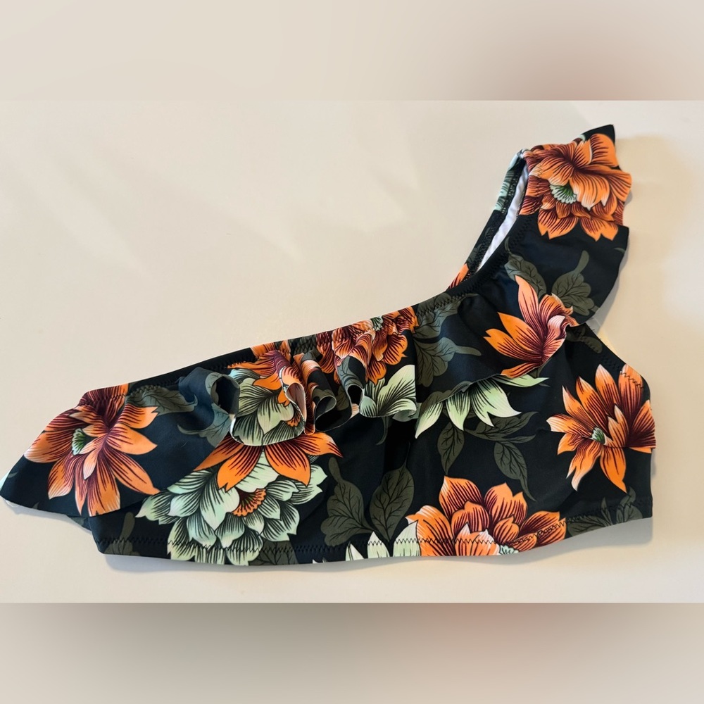 Cupshe NWOT Tropical Floral One-Shoulder Bikini Top